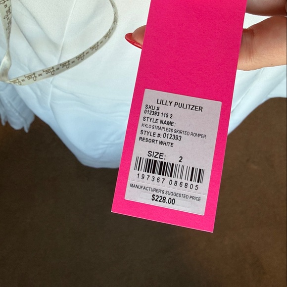 Lilly Pulitzer White Strapless Dress - Picture 3 of 5